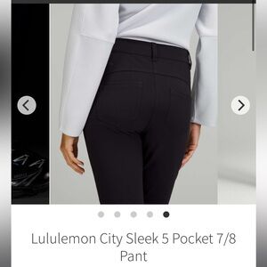 Lululemon City Sleek Slim Fit 5 pocket pants